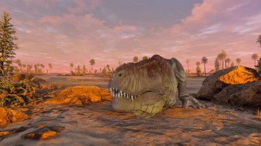 bir dinozor 3d cg işleme