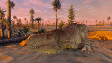 bir dinozor 3d cg işleme