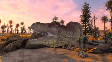 bir dinozor 3d cg işleme