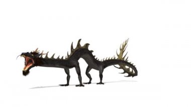 3d cg işleme bir ejderha.