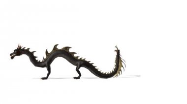 3d cg işleme bir ejderha.