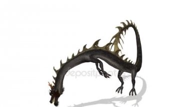 3d cg işleme bir ejderha.
