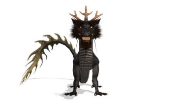 3d cg işleme bir ejderha.