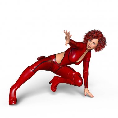 3d cg işleme süper bir kadın.