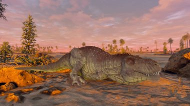 bir dinozor 3d cg işleme.