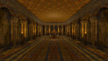 yeraltı Tapınağı nın 3d cg işleme.