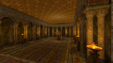 yeraltı Tapınağı nın 3d cg işleme.