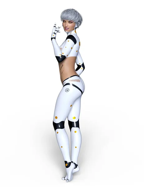 Representación Cyborg Femenino —  Fotos de Stock