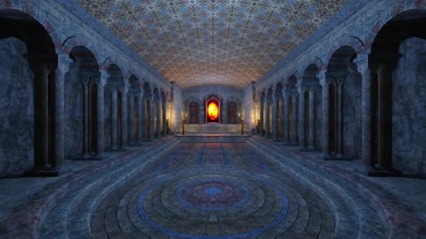 Rendering Underground Temple — Stock Video