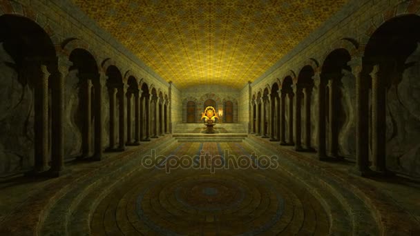 3D rendu 3D du temple souterrain .
