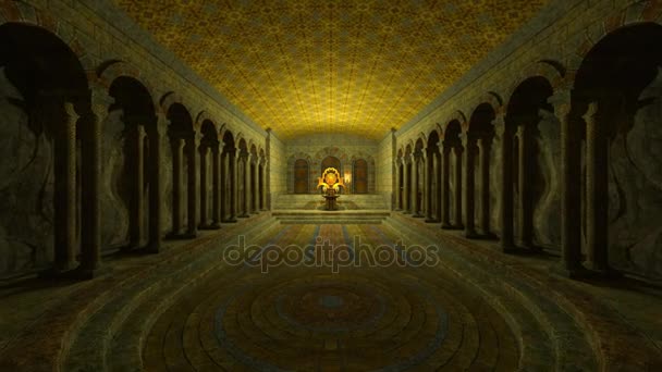 Rendering Del Tempio Sotterraneo — Video Stock