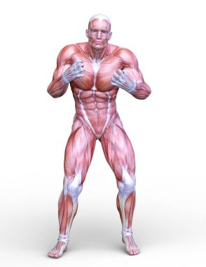 bir erkek yatıyordu şekil 3d cg render.