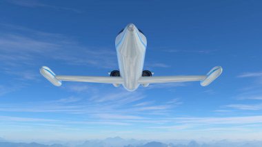 bir uçağın 3d cg işleme