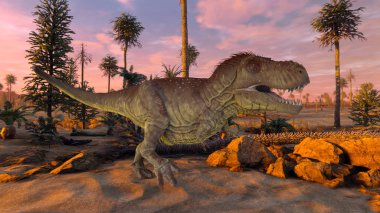 bir dinozor 3d cg işleme.