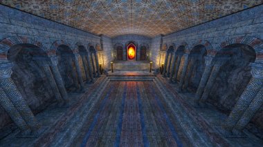 yeraltı Tapınağı nın 3d cg işleme.