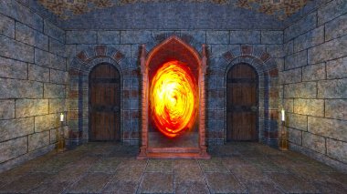 yeraltı Tapınağı nın 3d cg işleme.