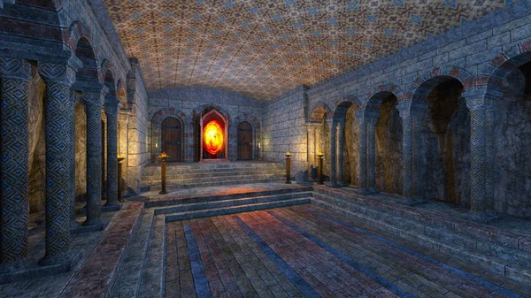 yeraltı Tapınağı nın 3d cg işleme.