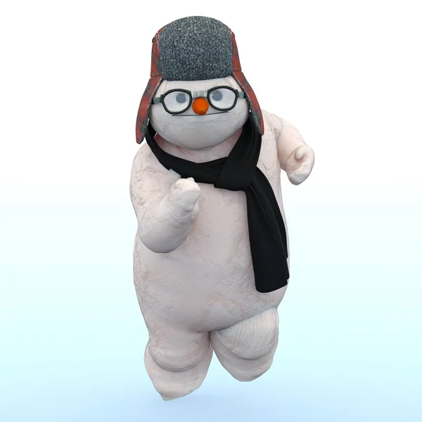 Rendering Snowman — Stock Photo, Image