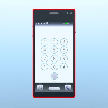 3d cg işleme bir akıllı telefon.