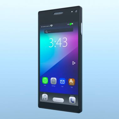 3d cg işleme bir akıllı telefon.