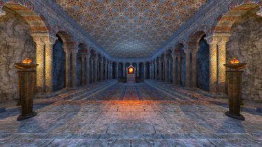 yeraltı Tapınağı nın 3d cg işleme.