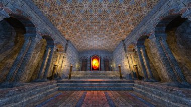 yeraltı Tapınağı nın 3d cg işleme.