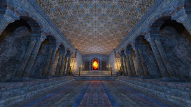 yeraltı Tapınağı nın 3d cg işleme.