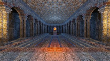 yeraltı Tapınağı nın 3d cg işleme.