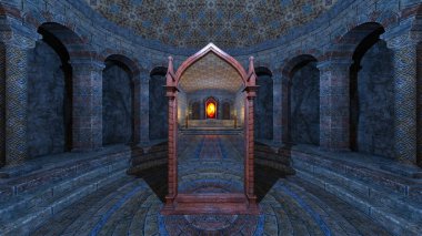 yeraltı Tapınağı nın 3d cg işleme.
