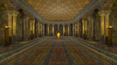 yeraltı Tapınağı nın 3d cg işleme.