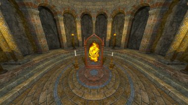 yeraltı Tapınağı nın 3d cg işleme.