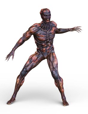 bir canavar 3d cg işleme.