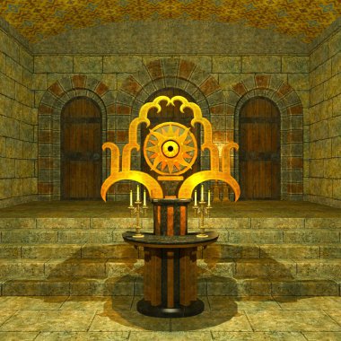 yeraltı Tapınağı nın 3d cg işleme.