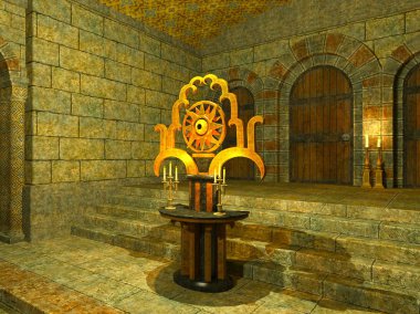 yeraltı Tapınağı nın 3d cg işleme.