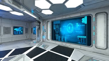 3d cg işleme uzay istasyonu.