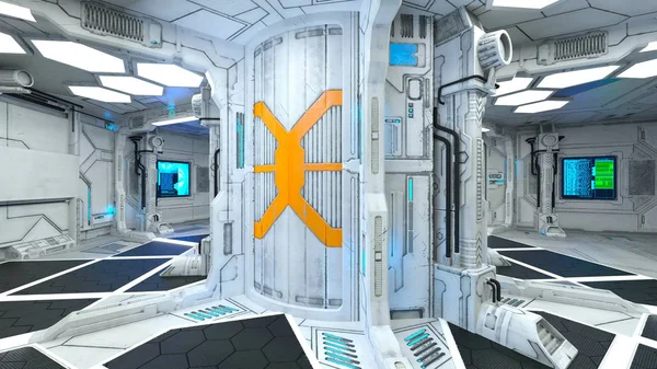 3d cg işleme uzay istasyonu.