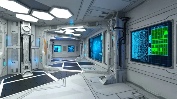 Rendering Space Station — Stock Photo, Image