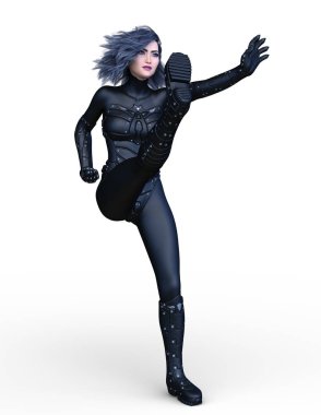 3d cg işleme süper bir kadın.