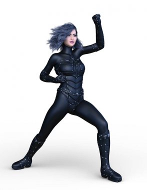 3d cg işleme süper bir kadın.