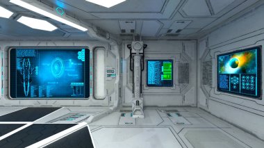 3d cg işleme uzay istasyonu.