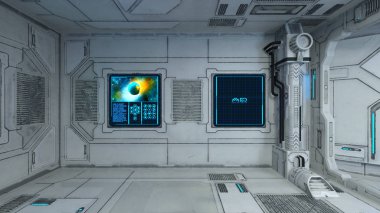 3d cg işleme uzay istasyonu.