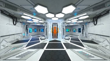 bir uzaylı 3d cg işleme.