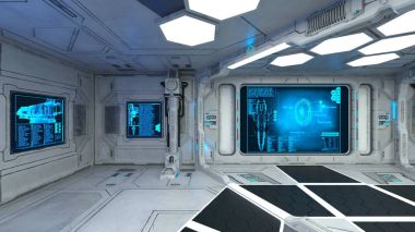 3d cg işleme uzay istasyonu.