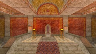 yeraltı Tapınağı nın 3d cg işleme.