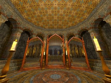 yeraltı Tapınağı nın 3d cg işleme.