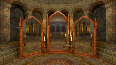 yeraltı Tapınağı nın 3d cg işleme.