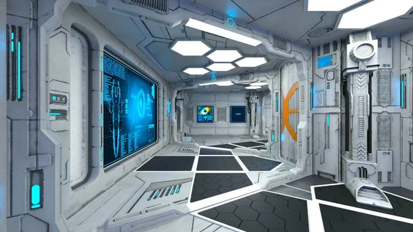 3d cg işleme uzay istasyonu.