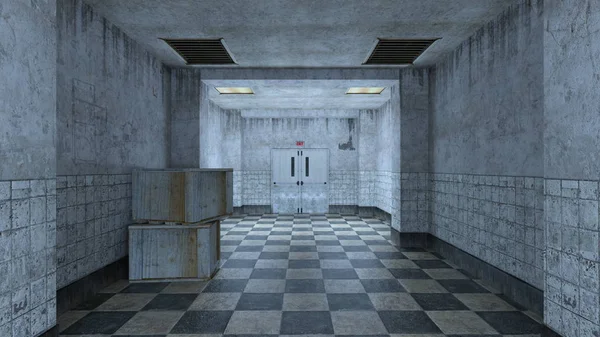 Koridorun 3d cg işleme.