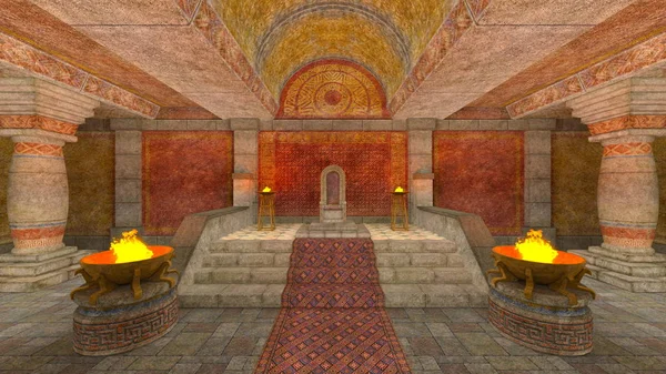 3d cg render altında zemin Tapınağı.