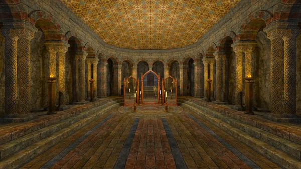 3d cg render altında zemin Tapınağı.